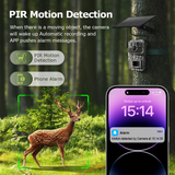 3PCS PIR 4G Invisible Hunting Camera  Full Color 940nm With GPS 3MP With Solar Panel