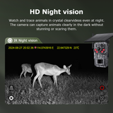 3PCS PIR 4G Invisible Hunting Camera  Full Color 940nm With GPS 3MP With Solar Panel
