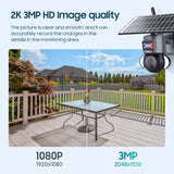 4G Solar Panel With Battery-powered 3MP Sound and Light Alarm Color Night Vision Outdoor Security PTZ Camera