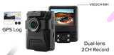 Dash Cam Dual Camera 2CH Car Recorder GPS Logger Google Map G-Sensor