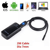 WIFI Endoscope Waterproof Borescope Inspection 2.0mp Camera USB IOS Android [Ultra Slim 5.5mm Dia.]