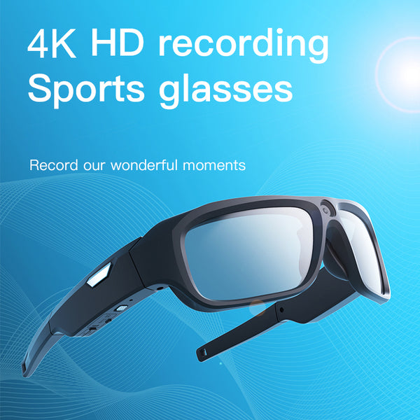 VSSG21DVR 4K Ultra HD Smart Glasses Video Sunglasses Lens Built-in 128GB Memory for Outdoor SportWater Resistance Video Sunglasses, Action Camera Hiking and Driving