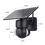 6MP Dual Lens Super HD 4G Celullar Security PTZ Camera With Solar Panel And Flood Light Color Night Version PIR Motion Detection WiFi Battery Cam